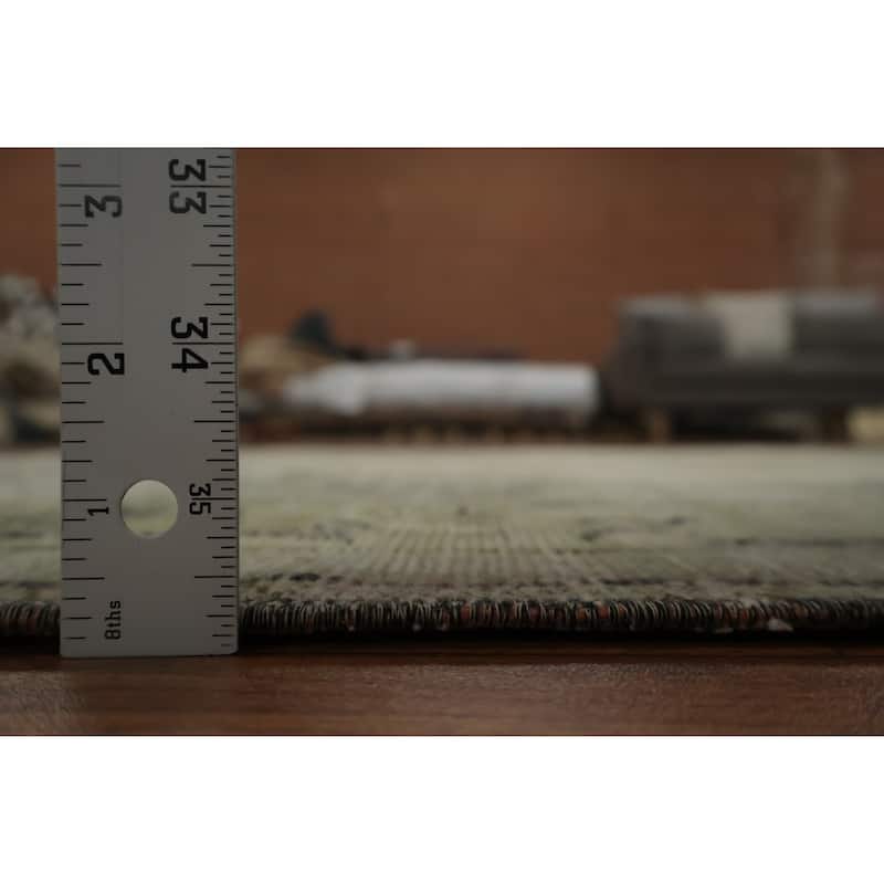 Hand Knotted Oriental 100% Wool Carpet Transitional Traditional Beige & Ivories Anatolian Area Rug - 9' 6'' X 5' 10''