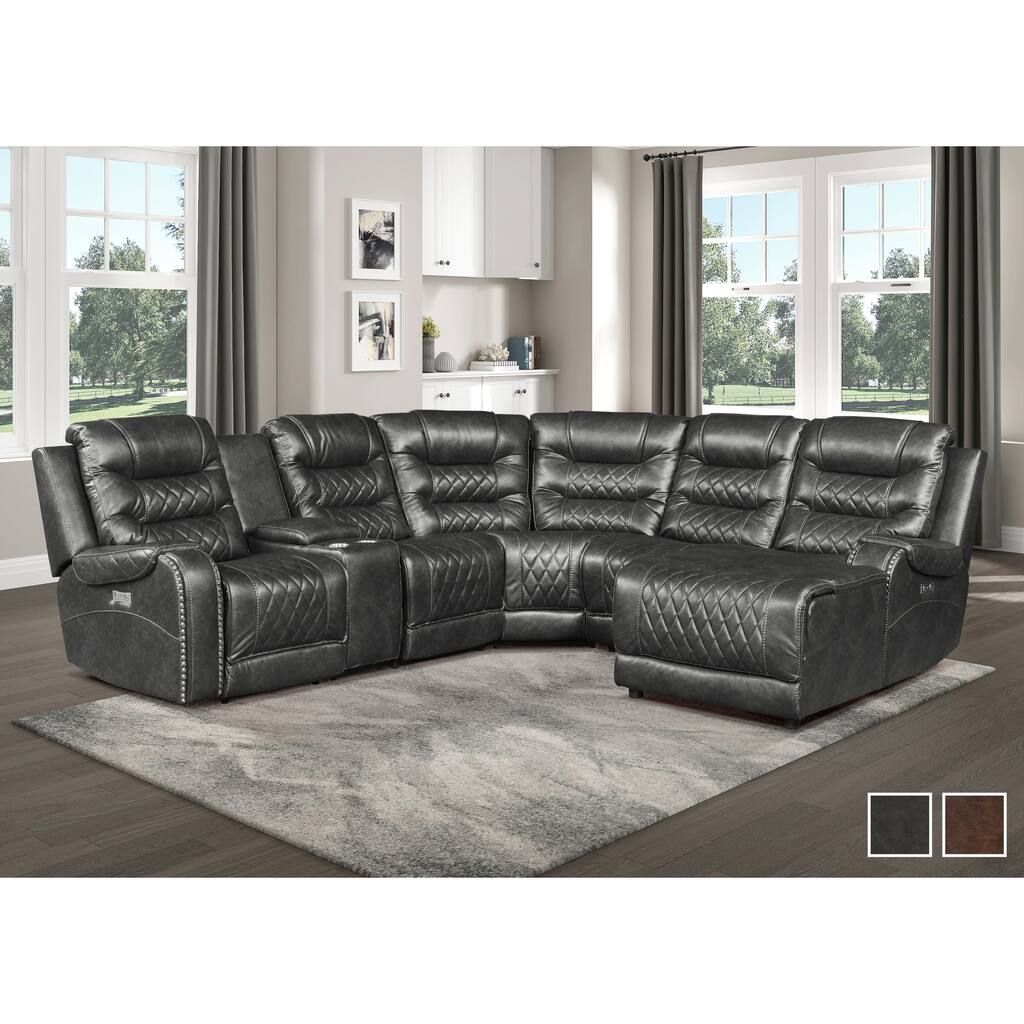 Lenci Modular Power Reclining Sectional Sofa with Right Chaise