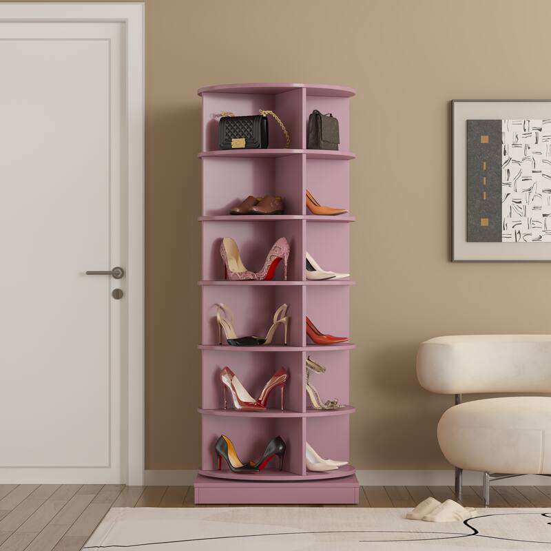 360 Rotating shoe cabinet 6 layers