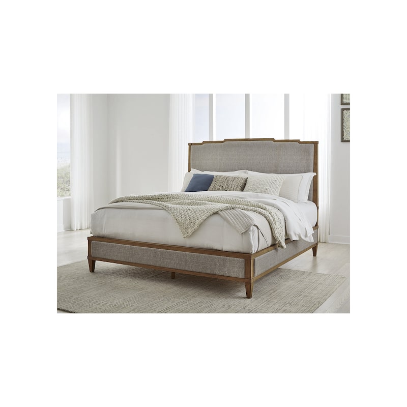 Signature Design by Ashley Sharlance Brown/Beige King Upholstered Panel Bed