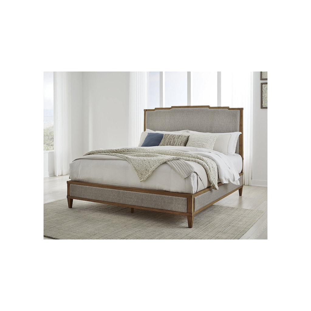 Signature Design by Ashley Sharlance Brown/Beige King Upholstered Panel Bed