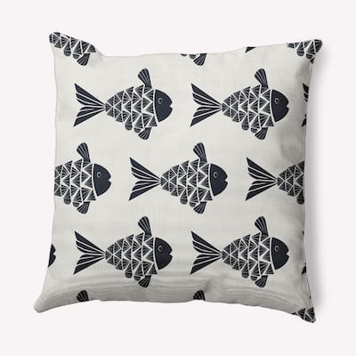 Fish Tales Nautical Decorative Indoor Pillow