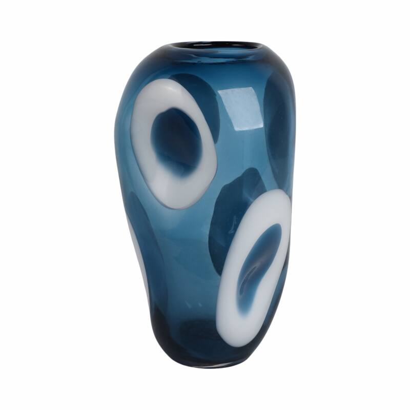 Handmade Glass Vase Artistic Orb Design and Sleek Decorative Detail