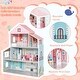 preview thumbnail 7 of 5, 3-Tier Toddler Doll House with Furniture Gift for Age 3+ - 28.34" x 9.25" x 34.25" (L x W x H)