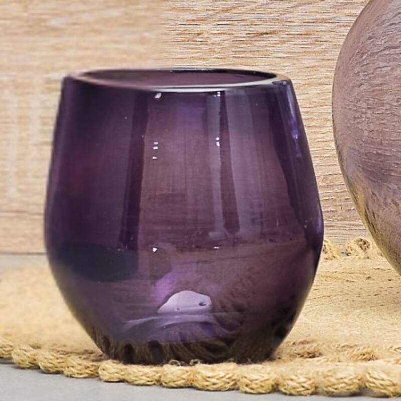 10 Strawberry Street Morado Handblown Mexican Glassware, Sets of 4