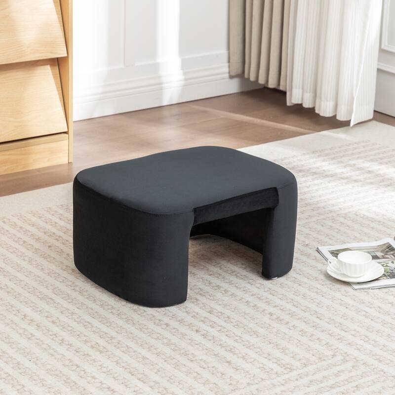 SEYNAR Modern Velvet Rectangle Accent Ottoman