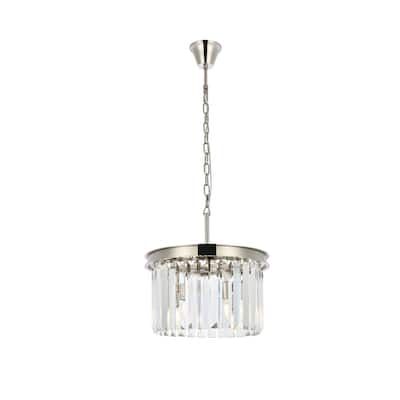 Royce Edge 3-Light Polished Nickel Pendant
