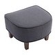 preview thumbnail 8 of 24, Arms Chair with Ottoman Mid Century Barrel Chair for Living Room