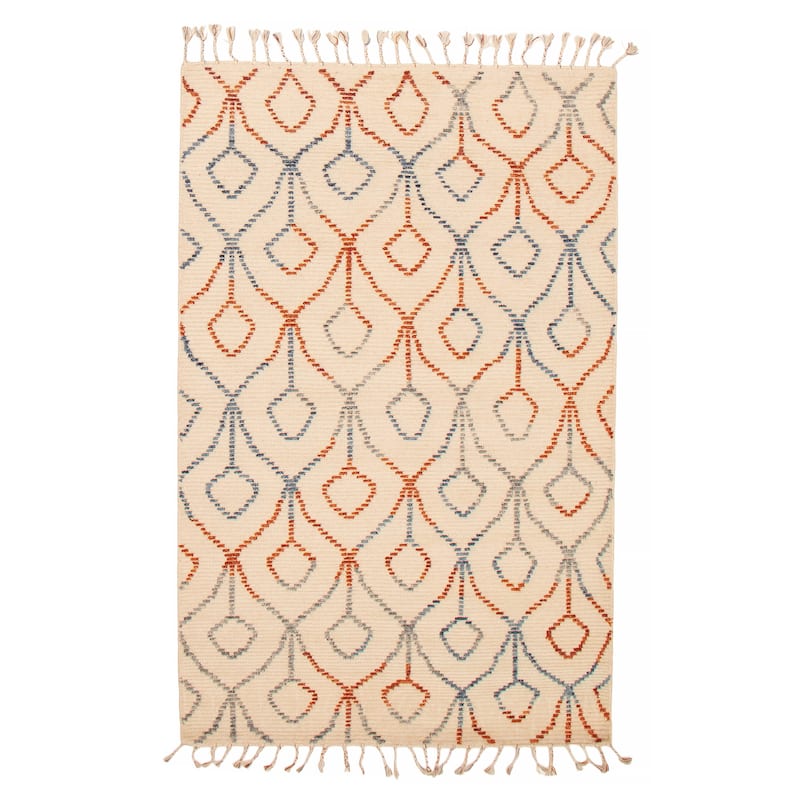 ECARPETGALLERY Hand-knotted Tangier Cream Wool Rug - 5'2 x 8'2 - Cream - 5'2 x 8'2