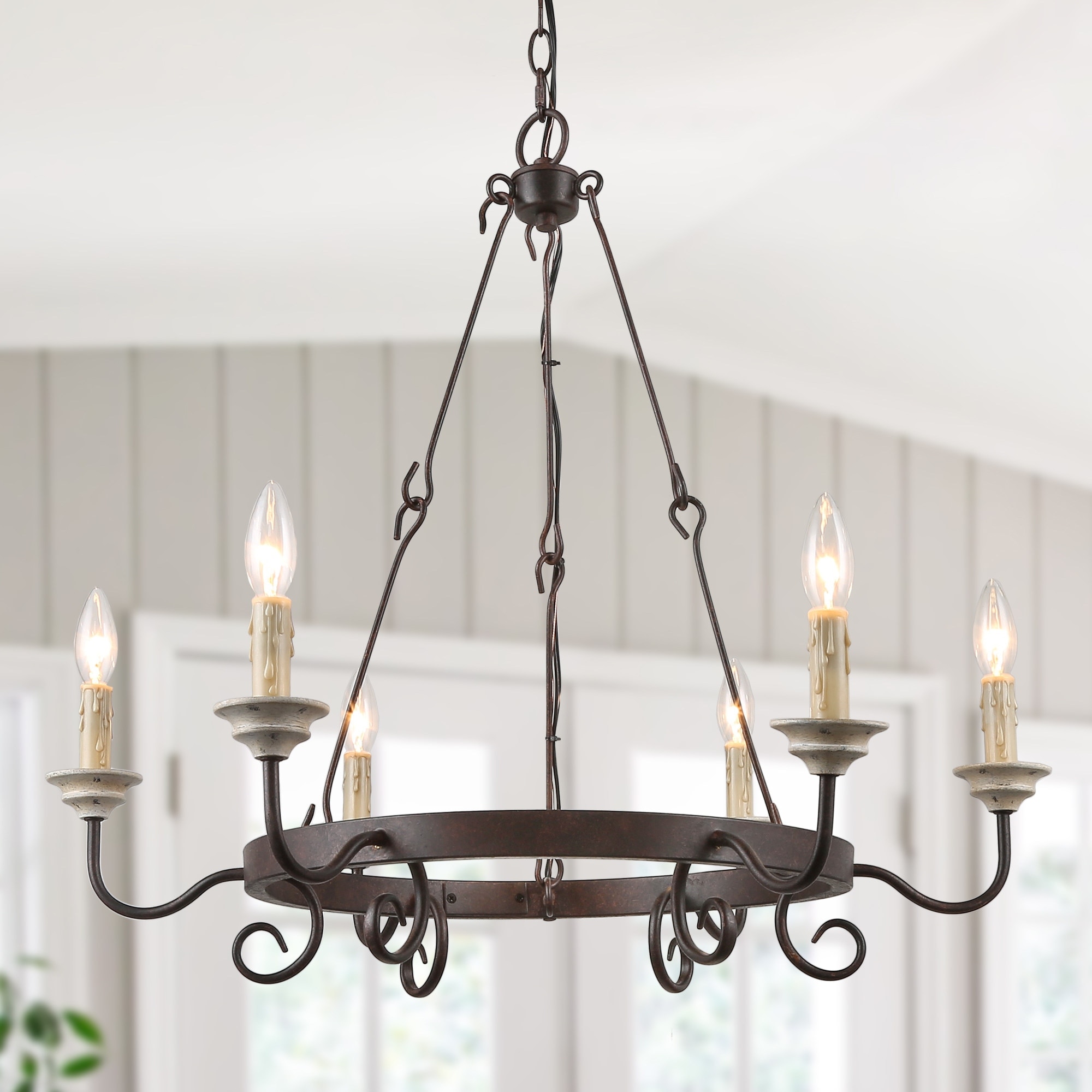 The Gray Barn Farmhouse Rustic 6-Light Chandelier French ...