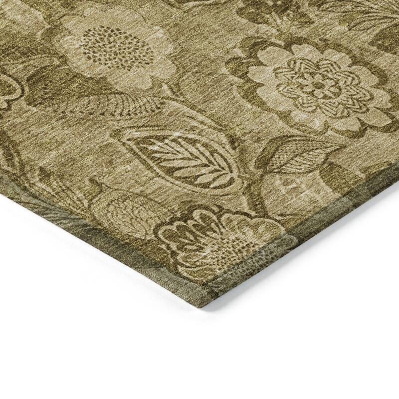 HomeRoots Floral Transitional Rectangle Outdoor Rug