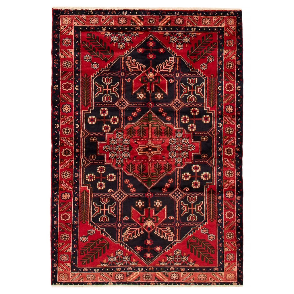 ECARPETGALLERY Hand-knotted Anadol Navy Wool Rug - 4'11 x 7'2