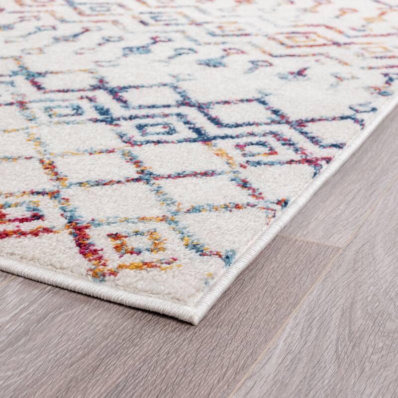 Gematria Moroccan Geometric Indoor Area Rug