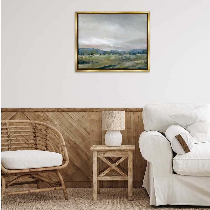 Stupell Foggy Morning Mountains Framed Floater Canvas Wall Art Design By Carol Robinson