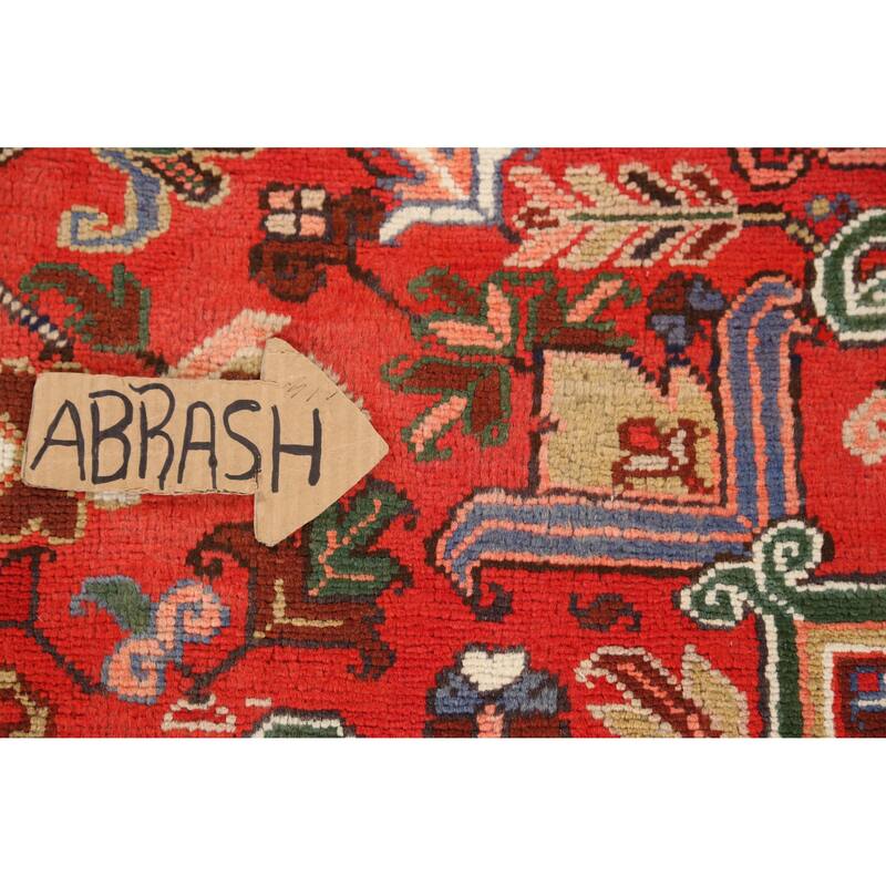 Hand Knotted Oriental 100% Wool Carpet Traditional Medallion Oranges & Rust Heriz Area Rug - 13' 0'' X 10' 3''