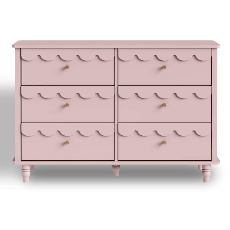Whimsical Cloud Dresser with 6 Drawers Cute Kids Bedroom Storage
