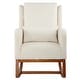 preview thumbnail 27 of 28, Nursery Rocking Chair High Back Armchair with Side Pocket Rubber Wood Legs and Pillow Flannel Chair for Living Room/Bedroom