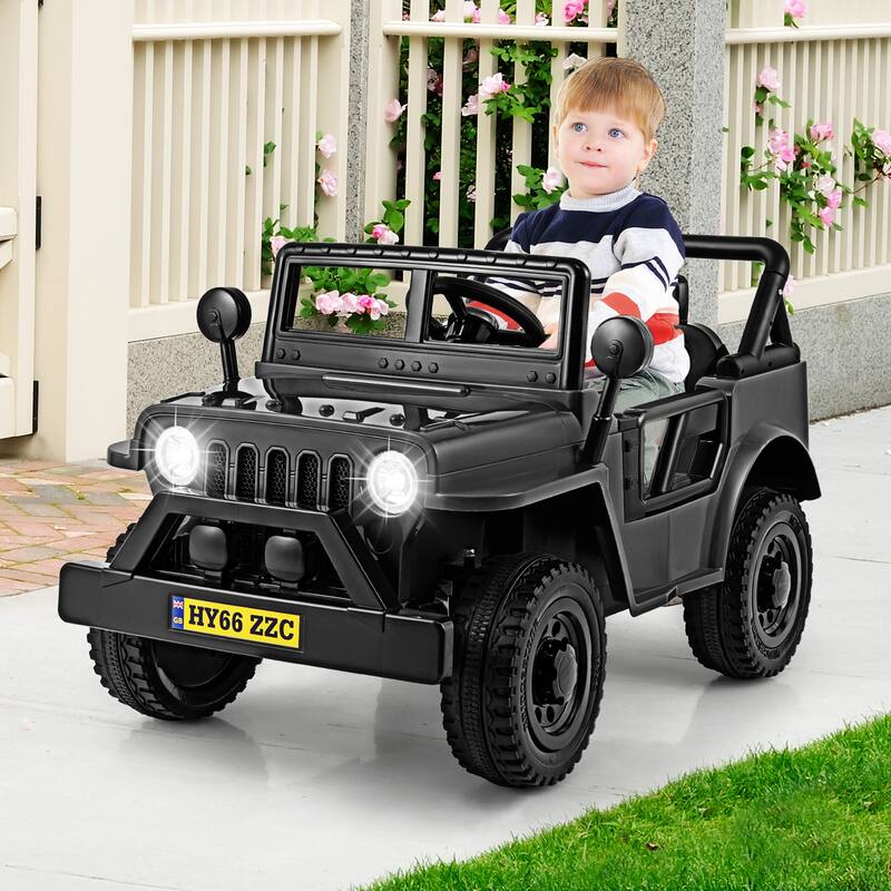 Gymax 12V Kids Ride on Truck Car w/Remote Control Threaded Wheels 3