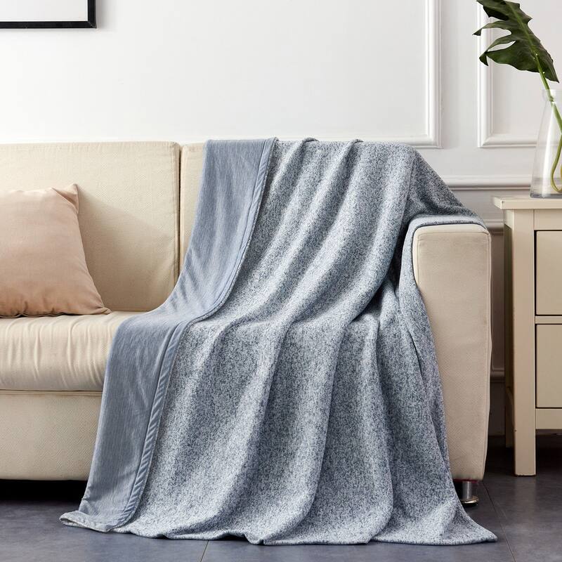 Cooling Blanket for Hot Sleepers Night Sweats - Throw-50"x60" - Blue