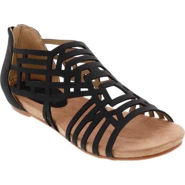 Bellini Women's Nazareth Laser Cut Sandal Black Buck