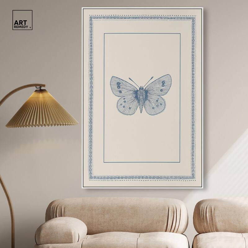 Blue Butterfly I Canvas by Art Remedy