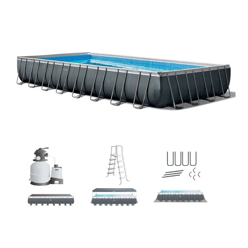 Intex 32' x 16' x 52" Rectangular Ultra XTR Frame Above Ground Swimming Pool Set - 32 ft x 16 ft x 52 in