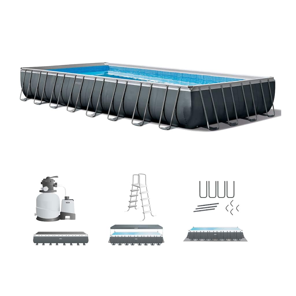 Intex 32' x 16' x 52" Rectangular Ultra XTR Frame Above Ground Swimming Pool Set - 32 ft x 16 ft x 52 in