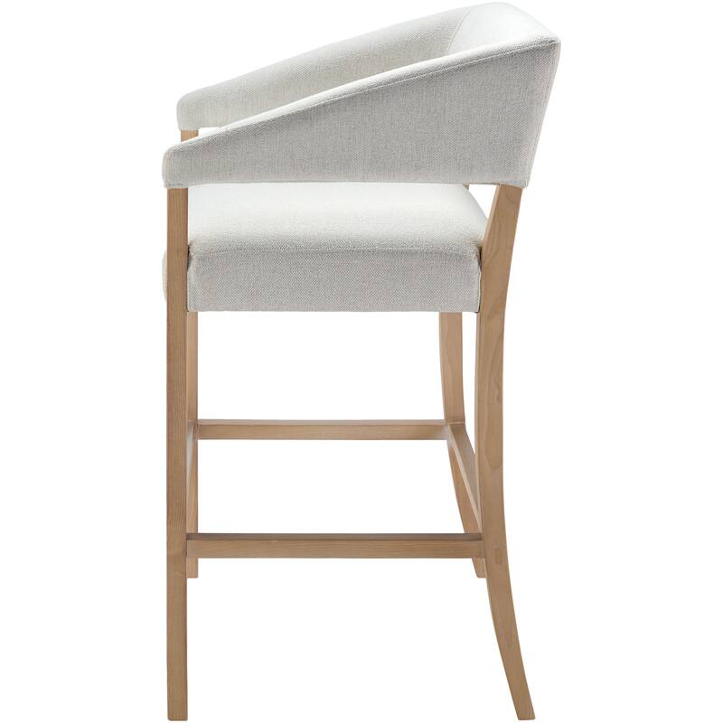 Grace Modern Minimalist Cream Upholstered Counter and Bar Stool