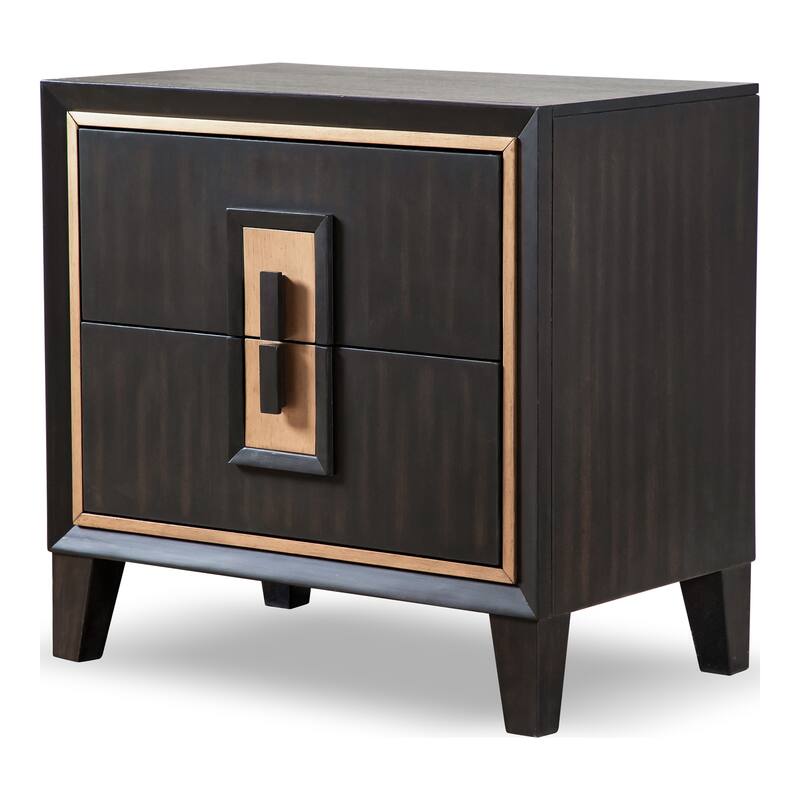 Furniture of America Nyx Modern 4-Piece Espresso Solid Wood Queen Panel Bedroom Set