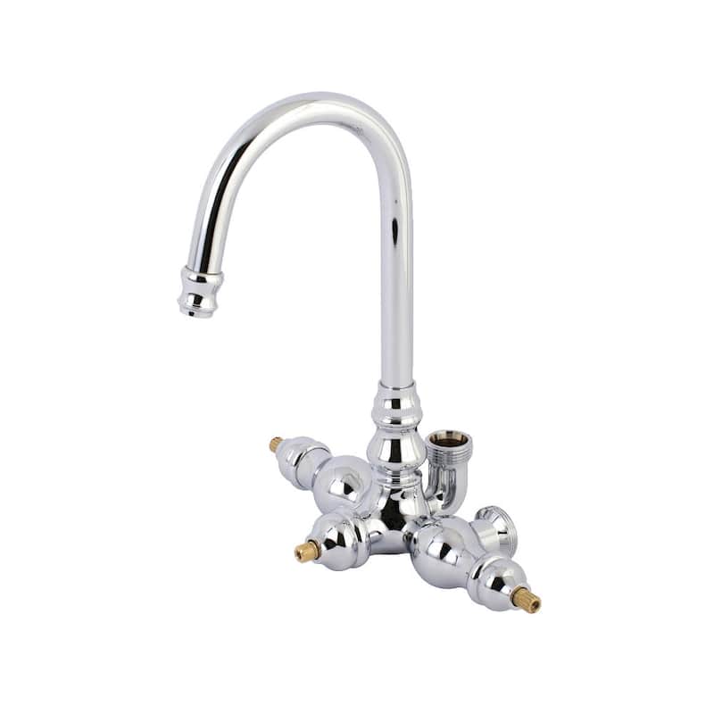 Kingston Brass Aqua Vintage Gooseneck Clawfoot Tub Faucet Body Only - - Polished Chrome