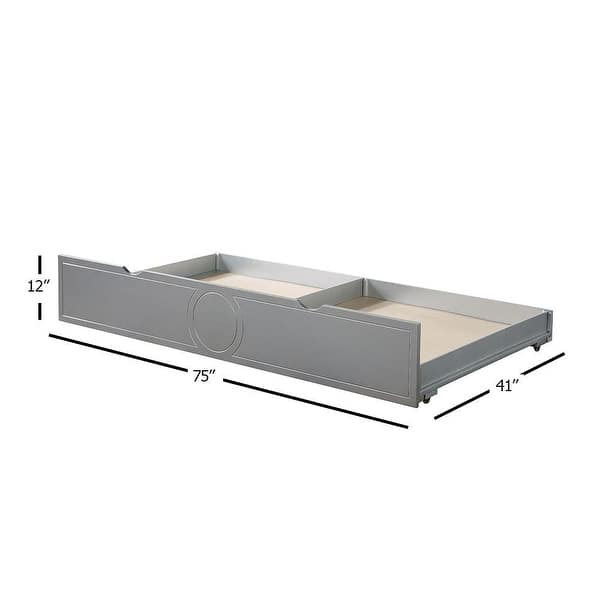 ACME Powell Trundle in Silver Finish - Bed Bath & Beyond - 32710471