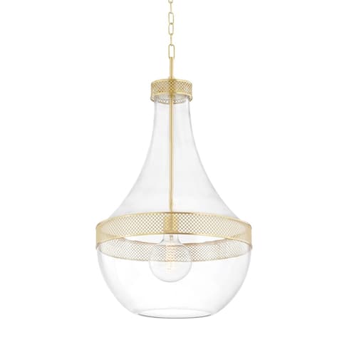 Hudson Valley Hagen 1-Light Pendant with Clear Glass