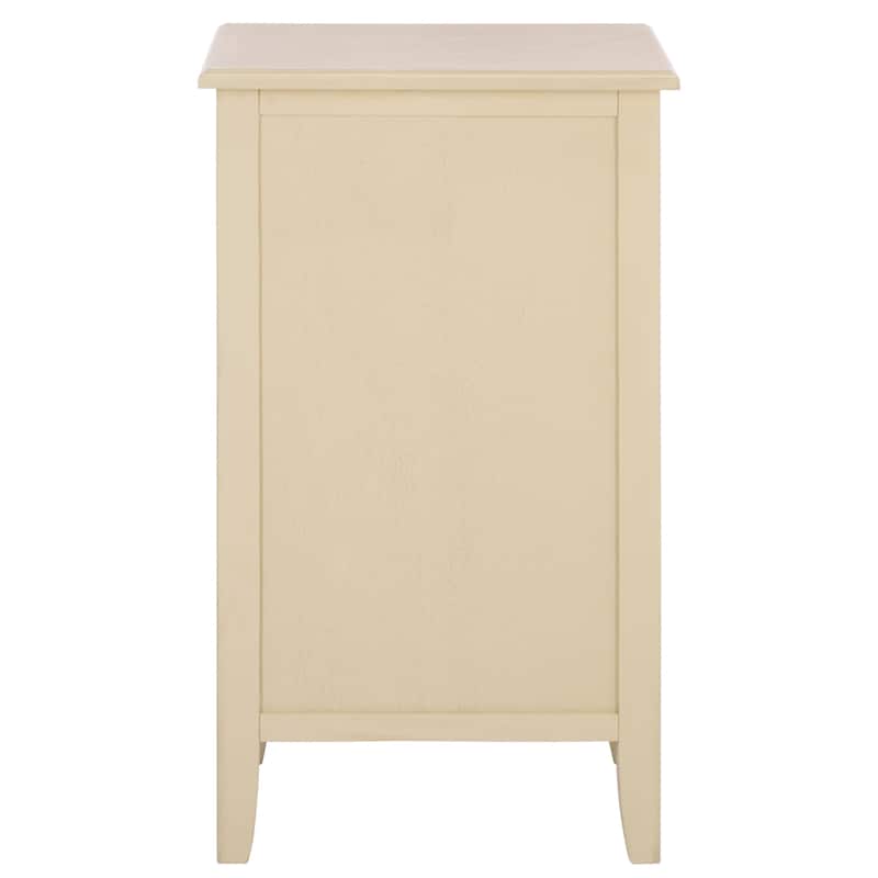 SAFAVIEH Helma Distressed Black Drawer Storage Side Table - 15" x 11.8" x 27.6" - 15"W x 12"D x 26"H