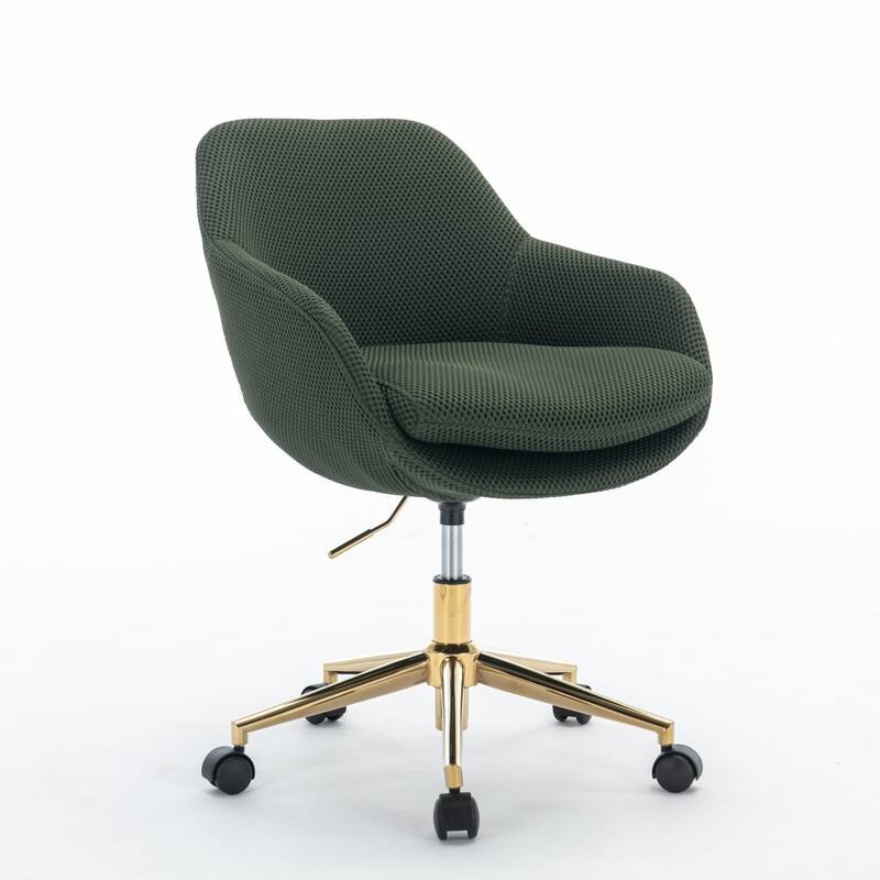 Mesh Fabric Adjustable Swivel Home Office Desk Chair with Metal Base