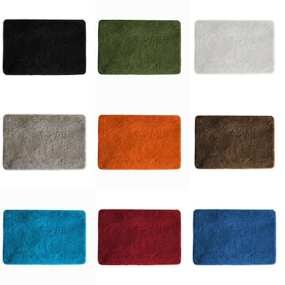 Queen Mary Bath Mat Solid Color, Soft Bath Rug, 17"x24", 18"x30", 20"x60" & 21"x34"