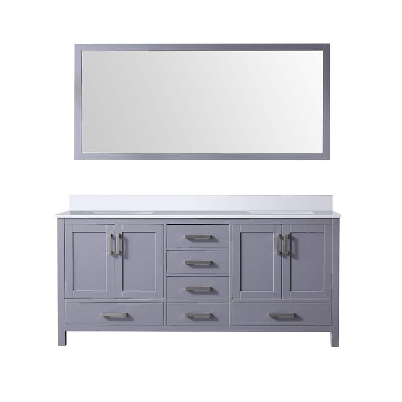 Jacques Bath Vanity, Cultured Marble Top and Mirror