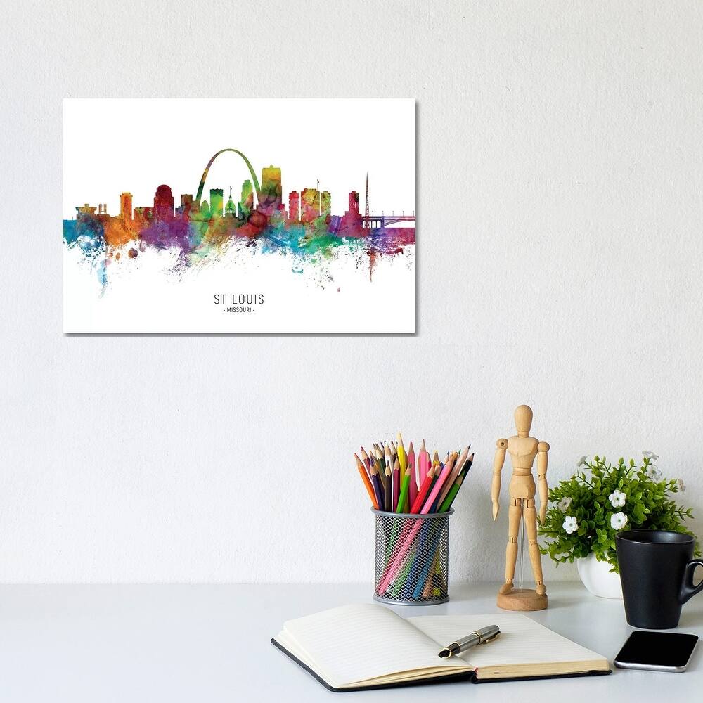 iCanvas "St Louis Missouri Skyline" by Michael Tompsett Canvas Print