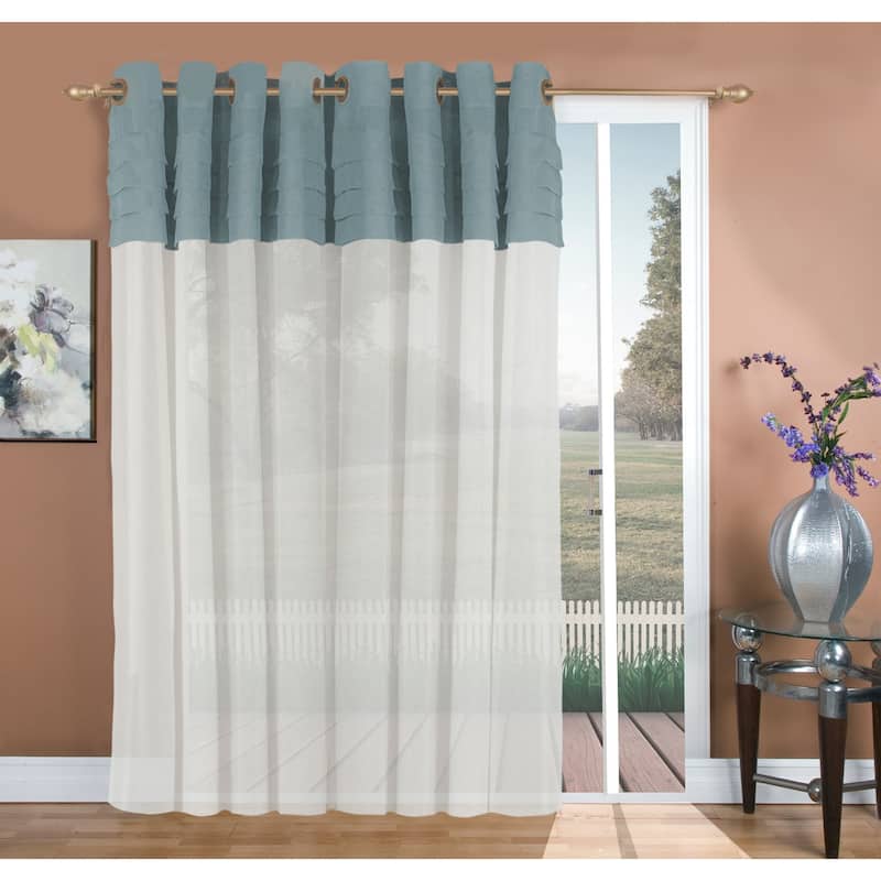 Geneva Elegant Sheer Grommet Patio Curtain Panel - 104"W x 84"L