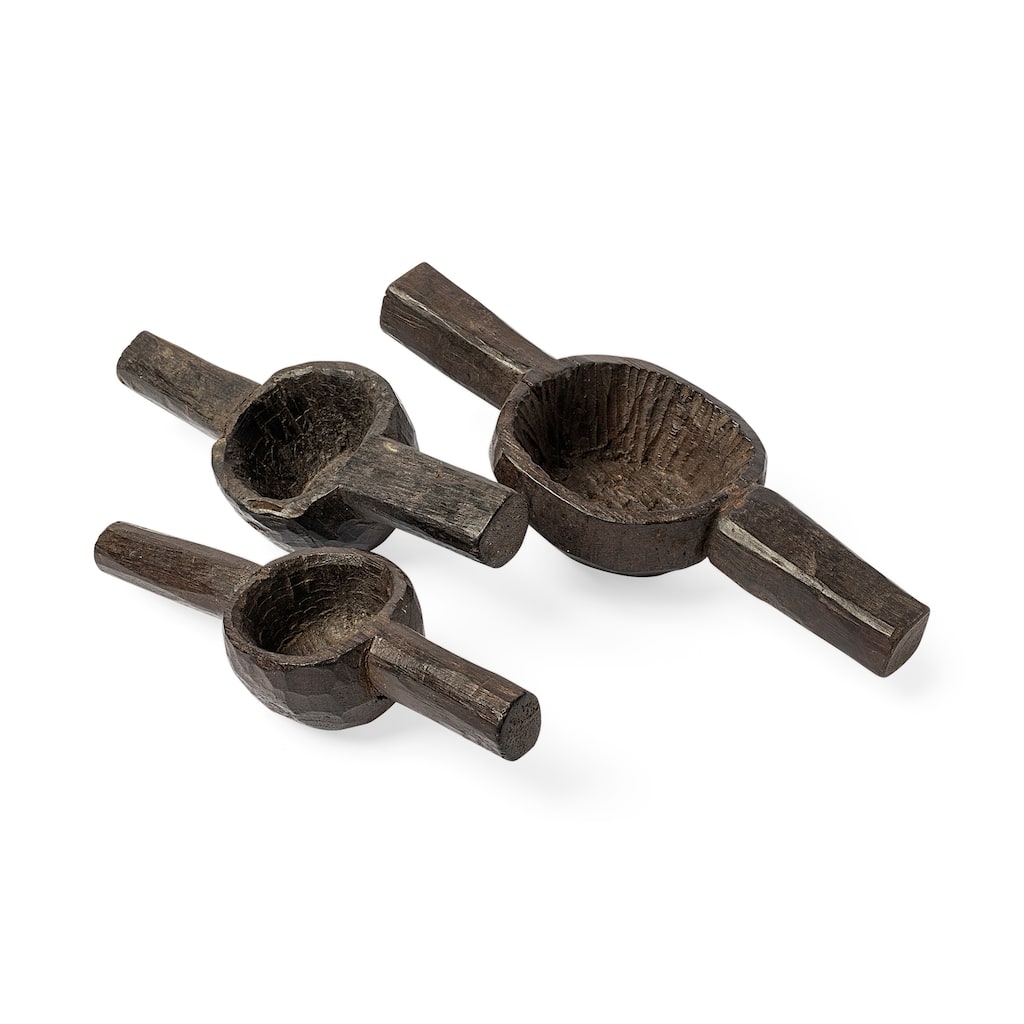 Oro (Set of 3) Brown Tribal Inspired Measuring Cups