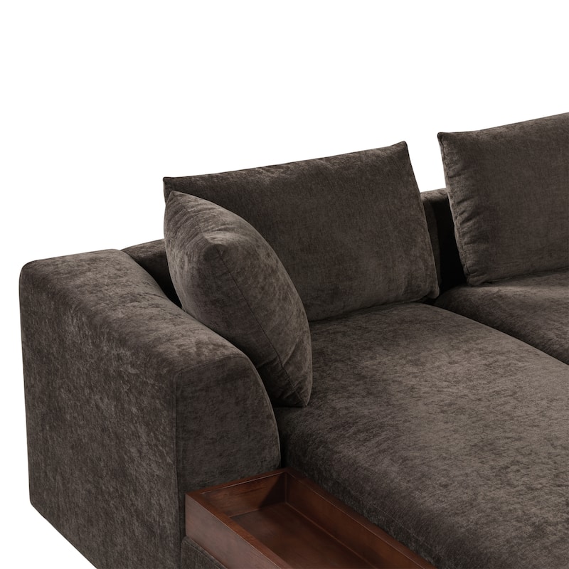 93.7" L-shaped Sectional Sofa Upholstered Sofa for Living Room