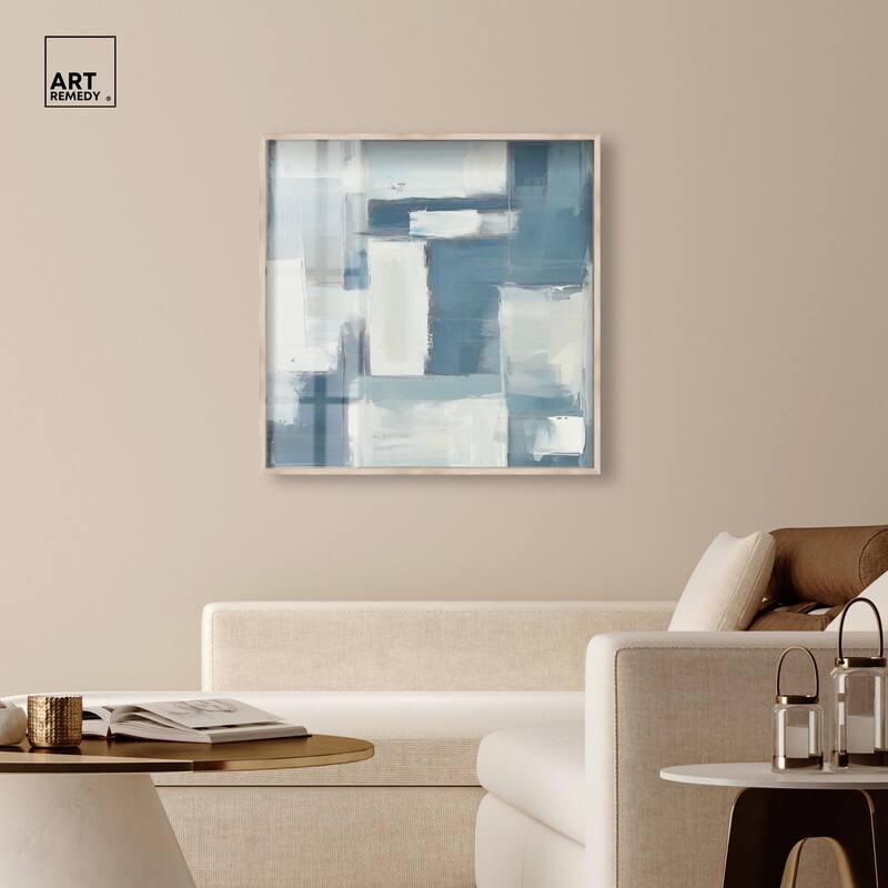 Deconstructed Blue III Shadowbox by Art Remedy