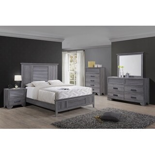 Vanni 4 Piece Gray Panel Bedroom Set - Bed Bath & Beyond - 39072203