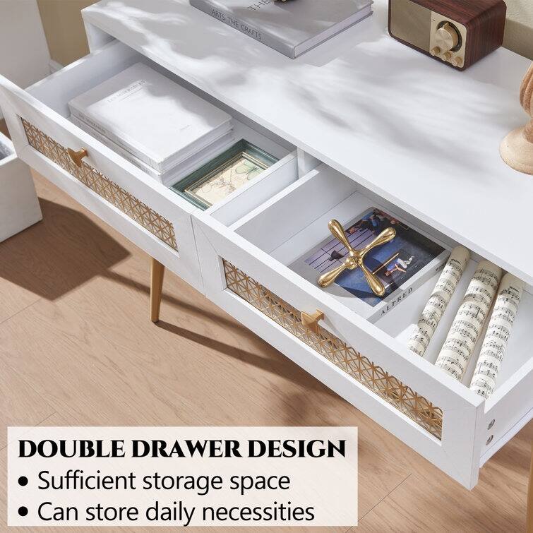 41.9'' Wood 2-Drawer Entryway Console Table
