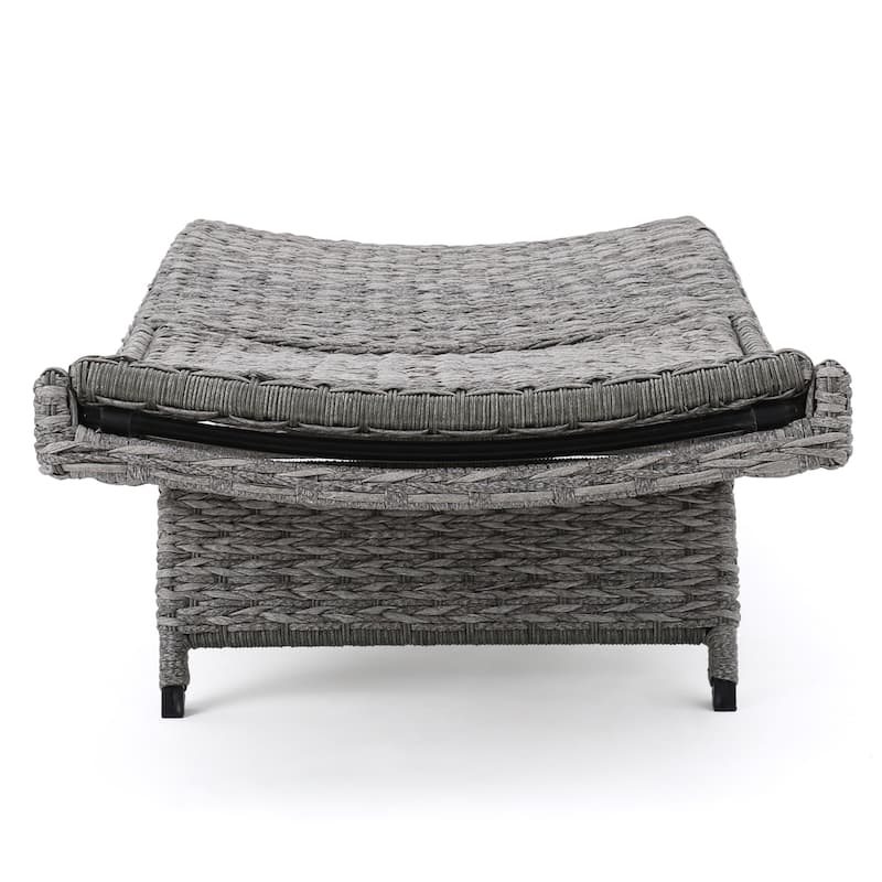 Christopher Knight Home - Crete Outdoor Wicker Aluminum Chaise Lounge (Set of 2)