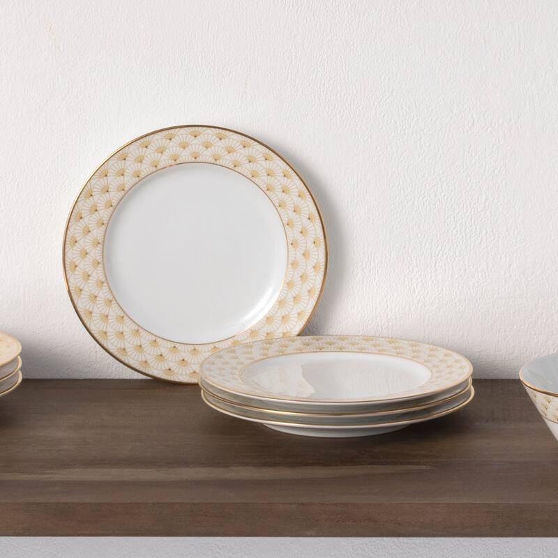 Trocadero Gold Set Of 4 Bread & Butter/Appetizer Plates, 6.5"