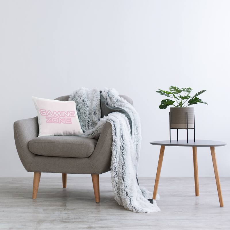 Stupell Pastel Pink Gaming Zone Decorative Printed Throw Pillow Design by Yass Naffas Designs
