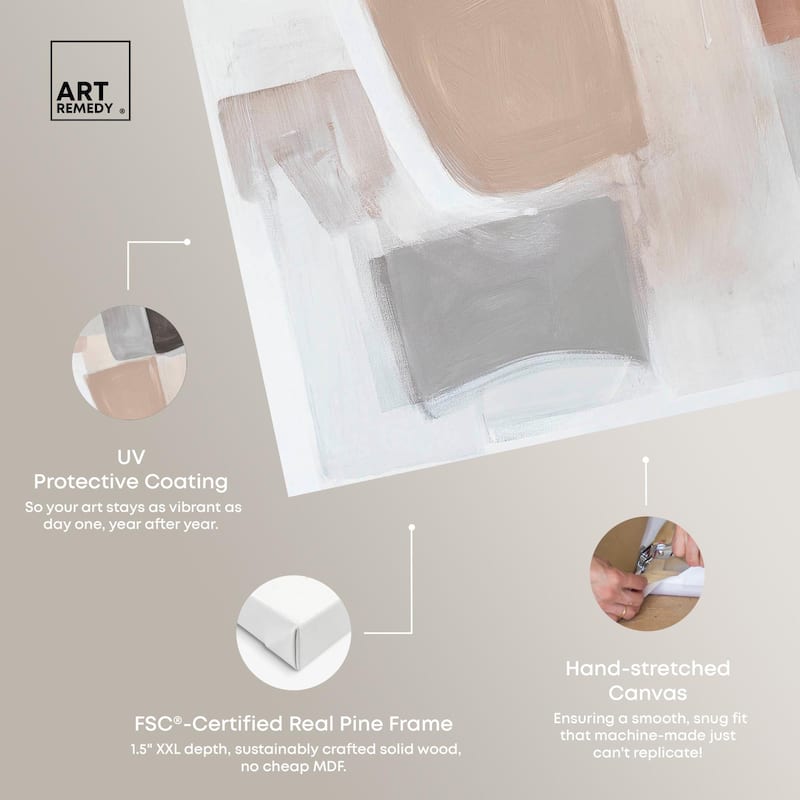 Soft Shapes Set Canvas Set of 2 by Art Remedy, Gallery Wrapped