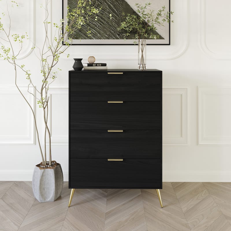 CraftPorch Contemporary 4-Drawers Wooden Chest