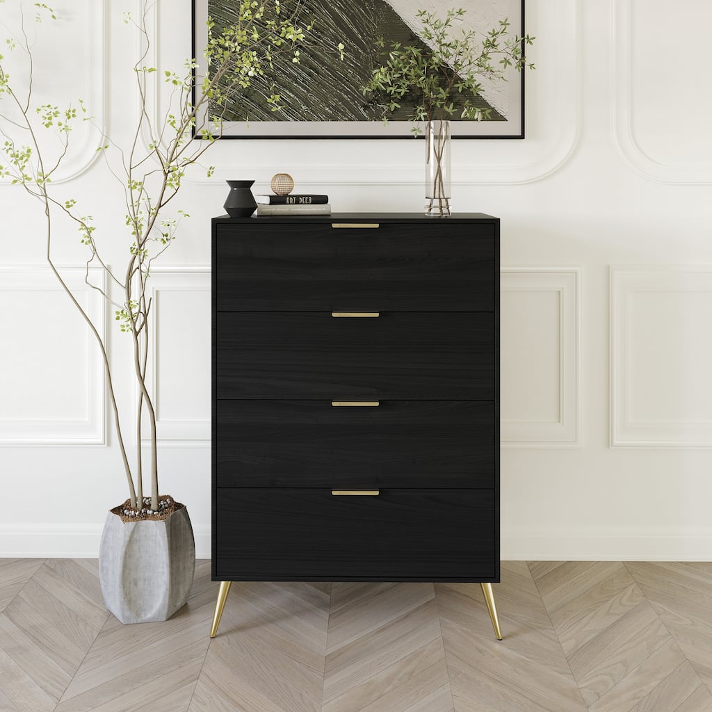 CraftPorch Contemporary 4-Drawers Wooden Chest