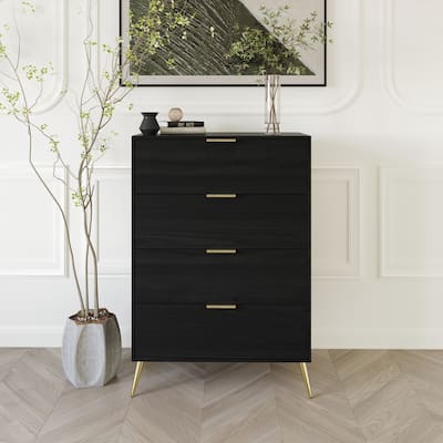 CraftPorch Contemporary 4-Drawers Wooden Chest